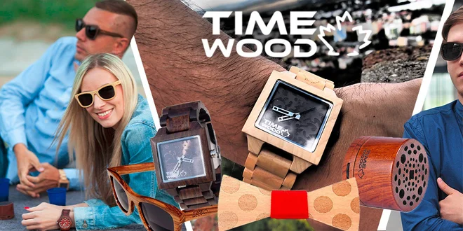 Stylové doplňky Timewood z přírodního dřeva