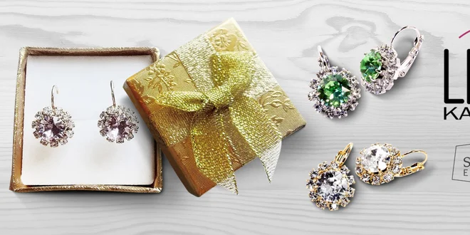 Krásné náušnice s krystaly Swarovski