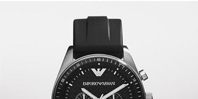 Sportovní pánské hodinky Emporio Armani z oceli a gumy