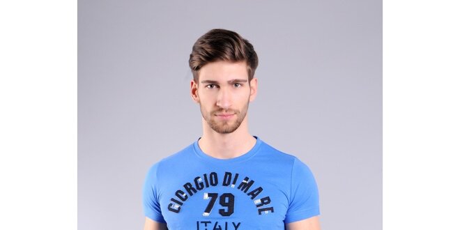 Pánská světle modré tričko Giorgio di Mare "Italy"