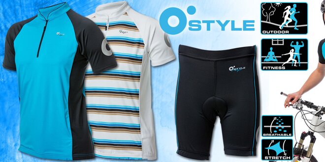 Cyklistická trička a šortky O'Style pro muže