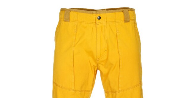 Pánské žluté 3/4 kalhoty Hannah s béžovým lemem