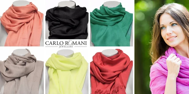 Jarní šátky Carlo Romani – 28 barev na výběr!