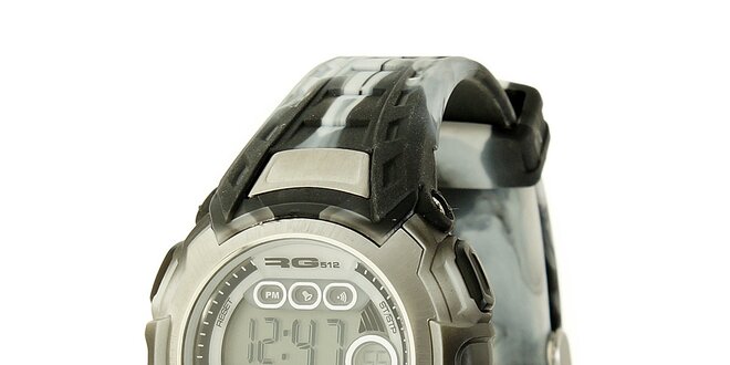 Unisexové šedé digitální hodinky RG512