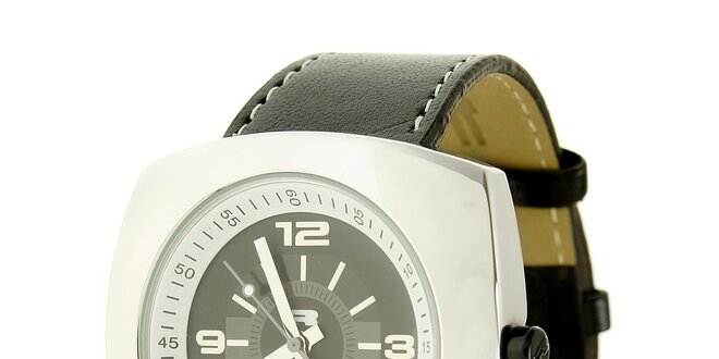 Unisexové černo-stříbrné analogové hodinky RG512
