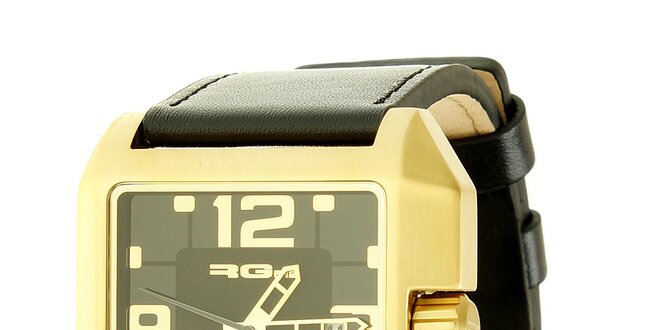 Unisexové černo-zlaté hodinky RG512