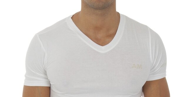 Pánské bílé tričko s krátkým rukávem Antonio Miro