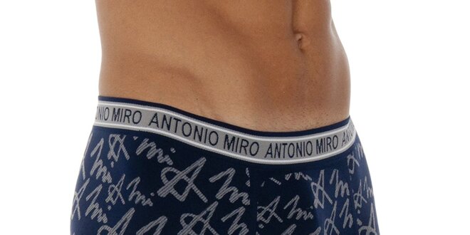 Pánské modré vzorované boxerky Antonio Miro