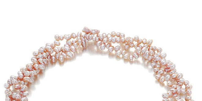 Dámský růžový perlový náhrdelník Orchira