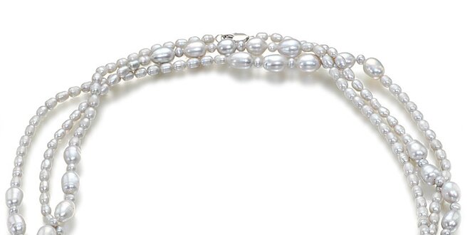 Stříbrný perlový náhrdelník Orchira