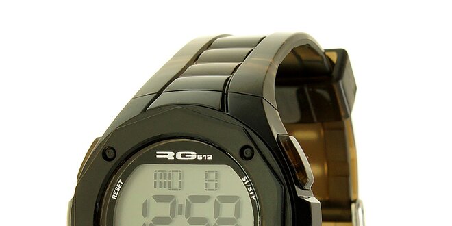 Unisexové šedo-černé digitální hodinky RG512