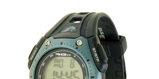 Unisexové šedo-černé digitální hodinky RG512