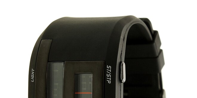 Unisexové černo-stříbrné digitální hodinky RG512
