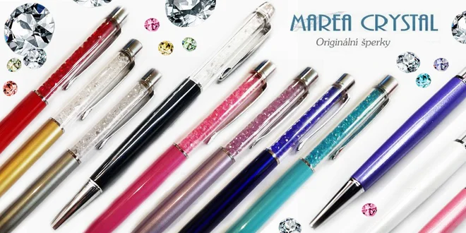Luxusní propiska s krystaly