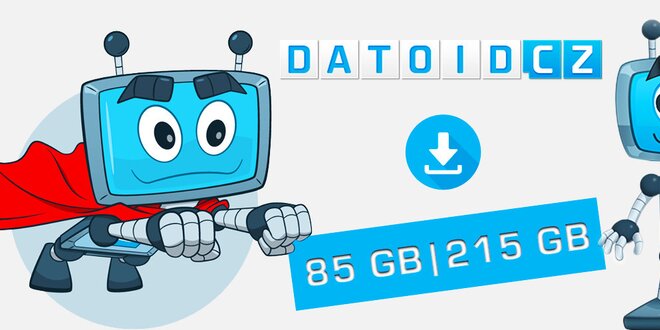 Kredit 85 GB či 215 GB na videa, hudbu a data z Datoid.cz