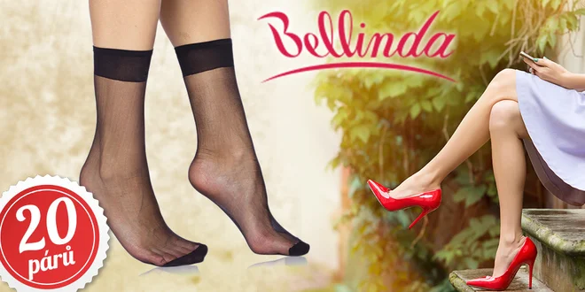 20 párů dámských silonkových ponožek Bellinda