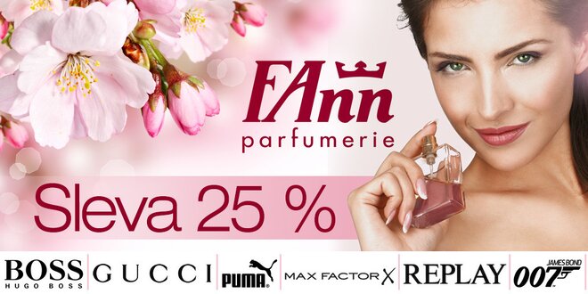 25% sleva do všech poboček FAnn parfumerie