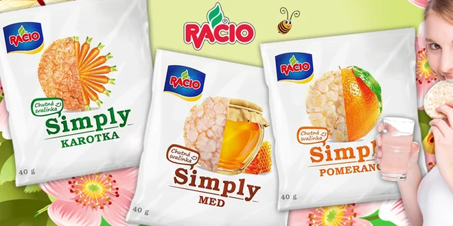 12 balíčků zdravých svačinek Racio Simply