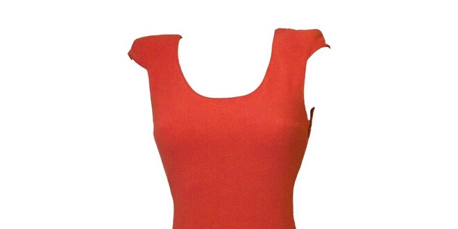 Dámské korálově červené šaty s krajkou Virginia Hill