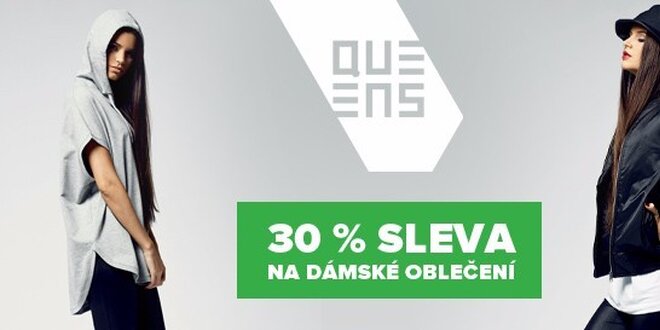 30% sleva na nákup v urban shopu Queens.cz
