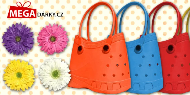 Barevné kabelky SILLY BAGS a květinové ozdoby