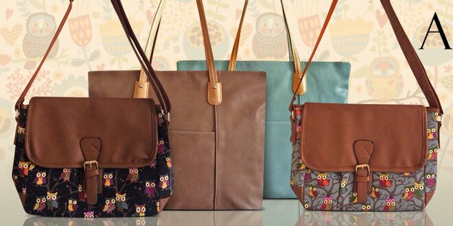 Elegantní kabelky i trendy tašky se sovičkami
