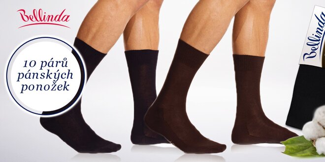 10 párů inovativních pánských ponožek Bellinda