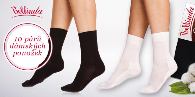 10 párů inovativních dámských ponožek Bellinda