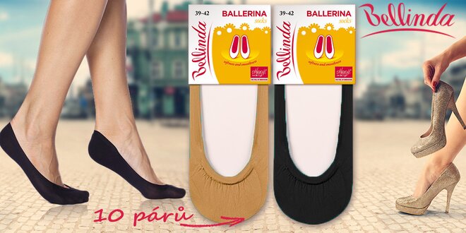 10 párů ponožek Ballerinas Meryl® Skinlife
