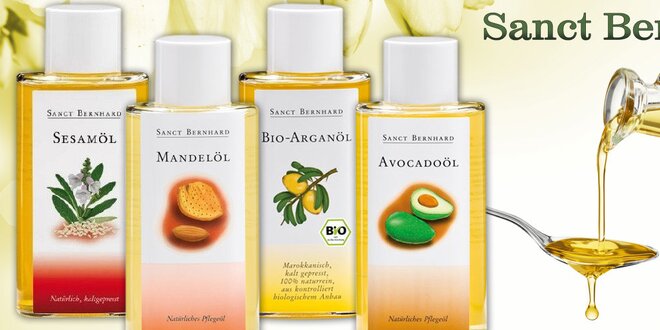 BIO přírodní oleje: arganový, mandlový, avokádový nebo sezamový