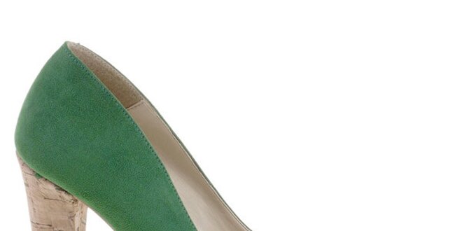 Dámské smaragdově zelené lodičky Eva Lopez