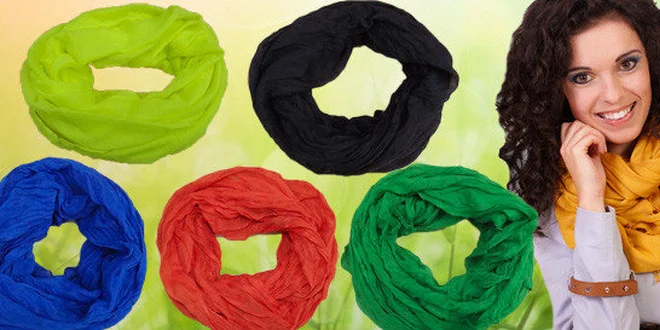 Velké tunelové šály jednobarevné