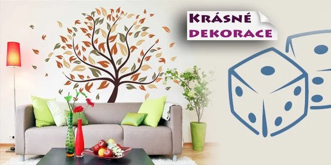 299 Kč za designové samolepky na zeď v hodnotě 600 Kč. Sleva 50 %!