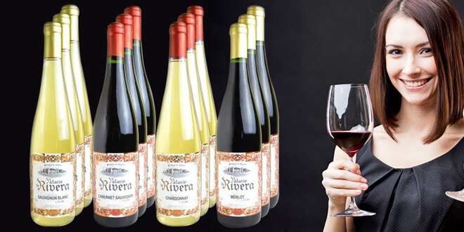 Sada 12 lahví španělského vína Rivera