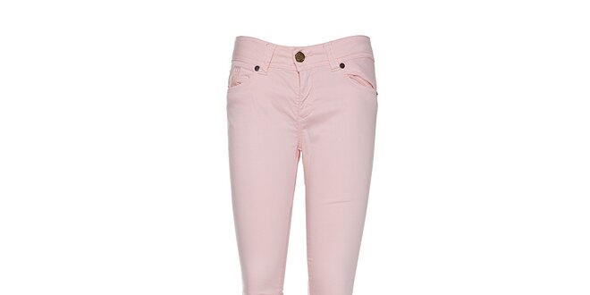 Dámské světle růžové kalhoty Lois