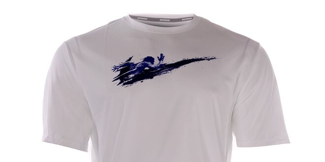 Pánské bílé funkční tričko s potiskem Nike
