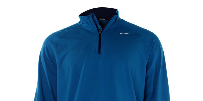 Pánské modré tričko s dlouhým rukávem Nike