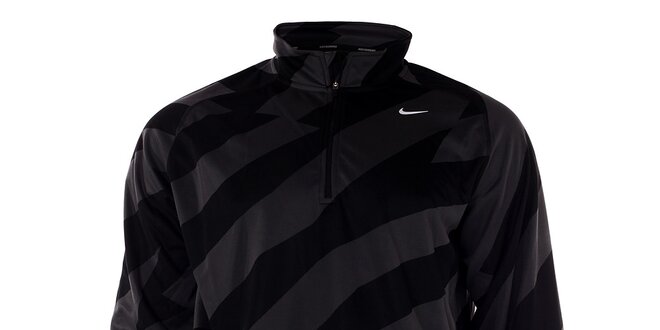 Pánská černo-šedé tričko s dlouhým rukávem Nike