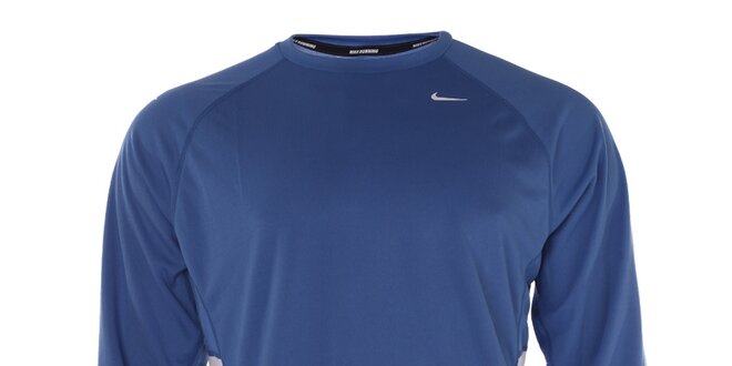 Pánské světle modré funkční tričko Nike s dlouhým rukávem