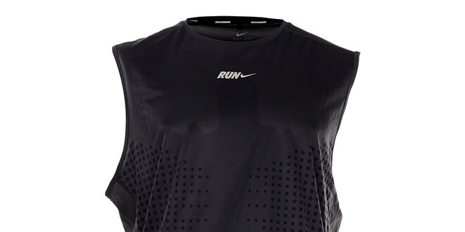 Pánské černé funkční tílko Nike s potiskem