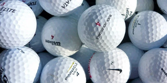 50 hraných golfových míčků kvality A+/A