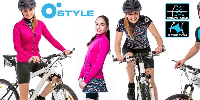 Cyklistická trička a šortky O'Style pro celou rodinu