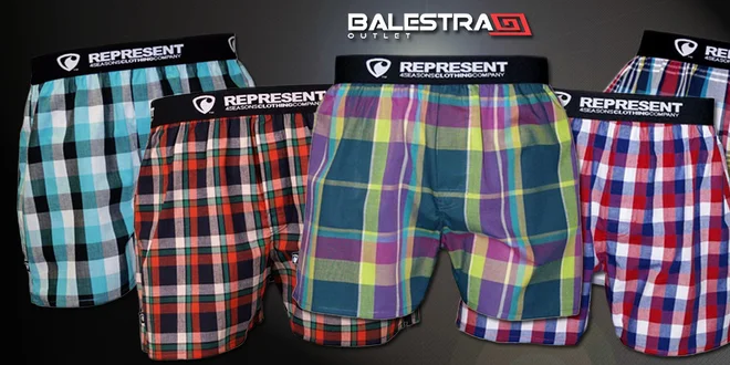 Kostkované pánské boxerky Represent