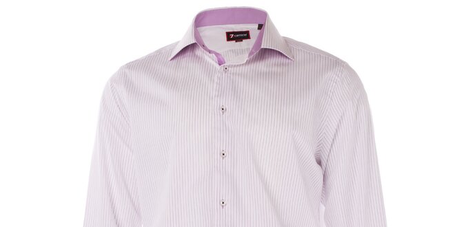 Pánská světle fialová proužkovaná košile 7camicie