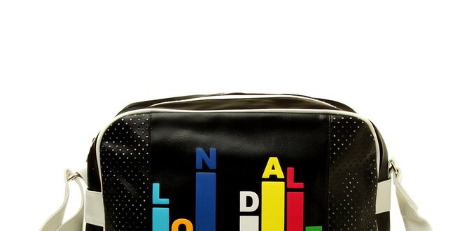 Pánská černá taška s barevným potiskem Lonsdale