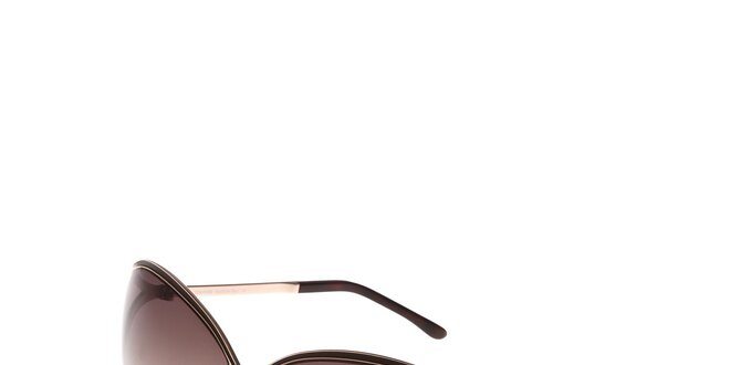 Dámské sluneční brýle Tom Ford s hnědozlatými onroučkami