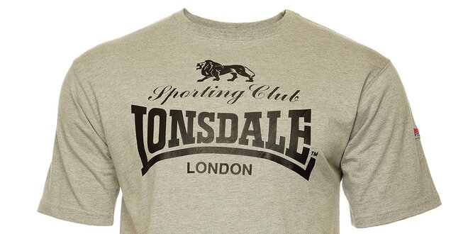 Pánské šedé tričko s potiskem Lonsdale
