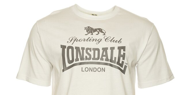 Pánské bílé tričko s potiskem Lonsdale