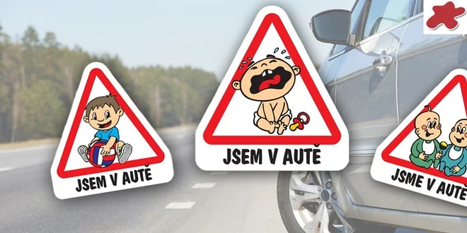Magnetka nebo nálepka "Dítě v autě"