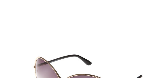 Dámské sluneční brýle Tom Ford se zlatými obroučkami a tmavými kouřovými skly